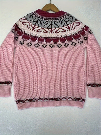 Elvira™ | Élégant pull jacquard d'inspiration vintage