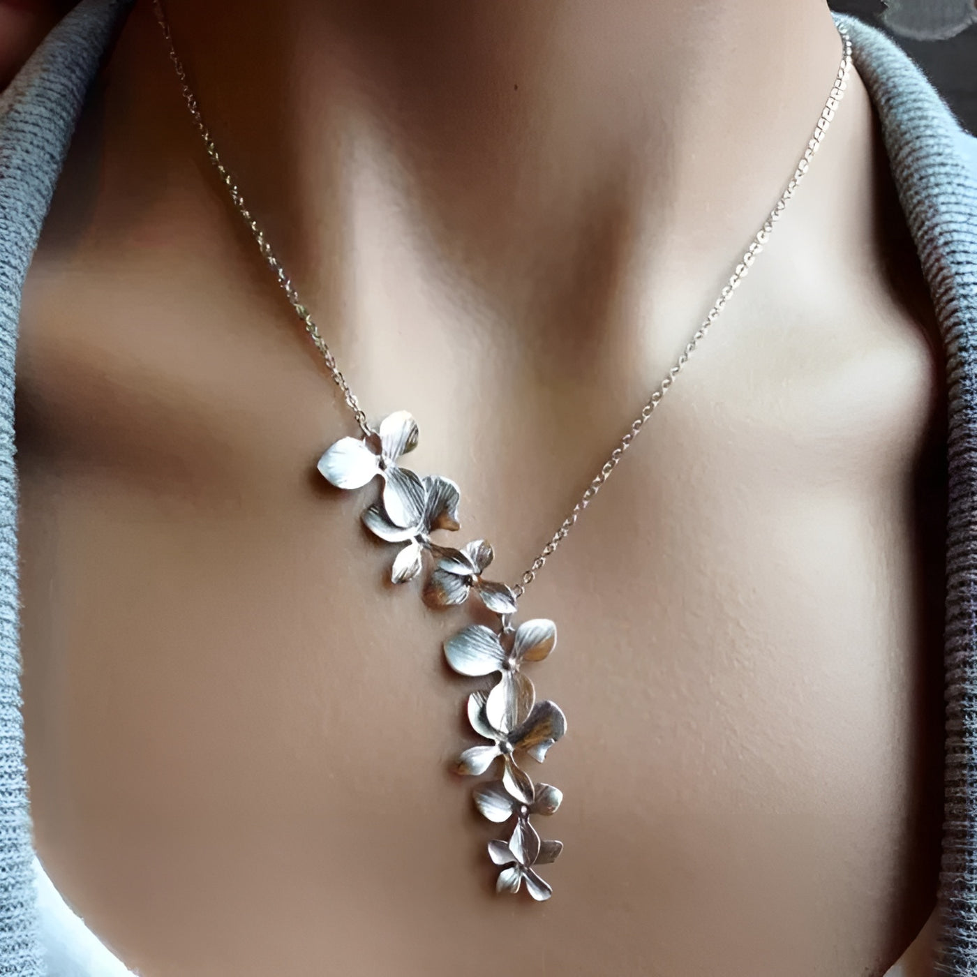 Agathe™ | Collier fleur en argent