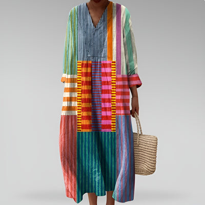 Sabine | Robe élégante à motifs géométriques