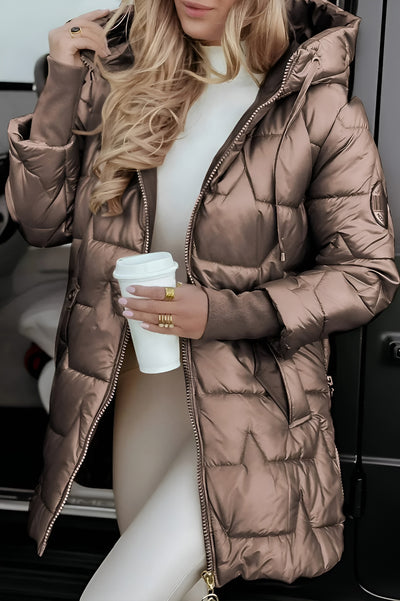 Élise™ | Manteau d'hiver élégant avec capuche et rembourrage
