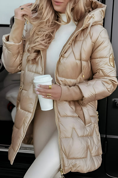 Élise™ | Manteau d'hiver élégant avec capuche et rembourrage