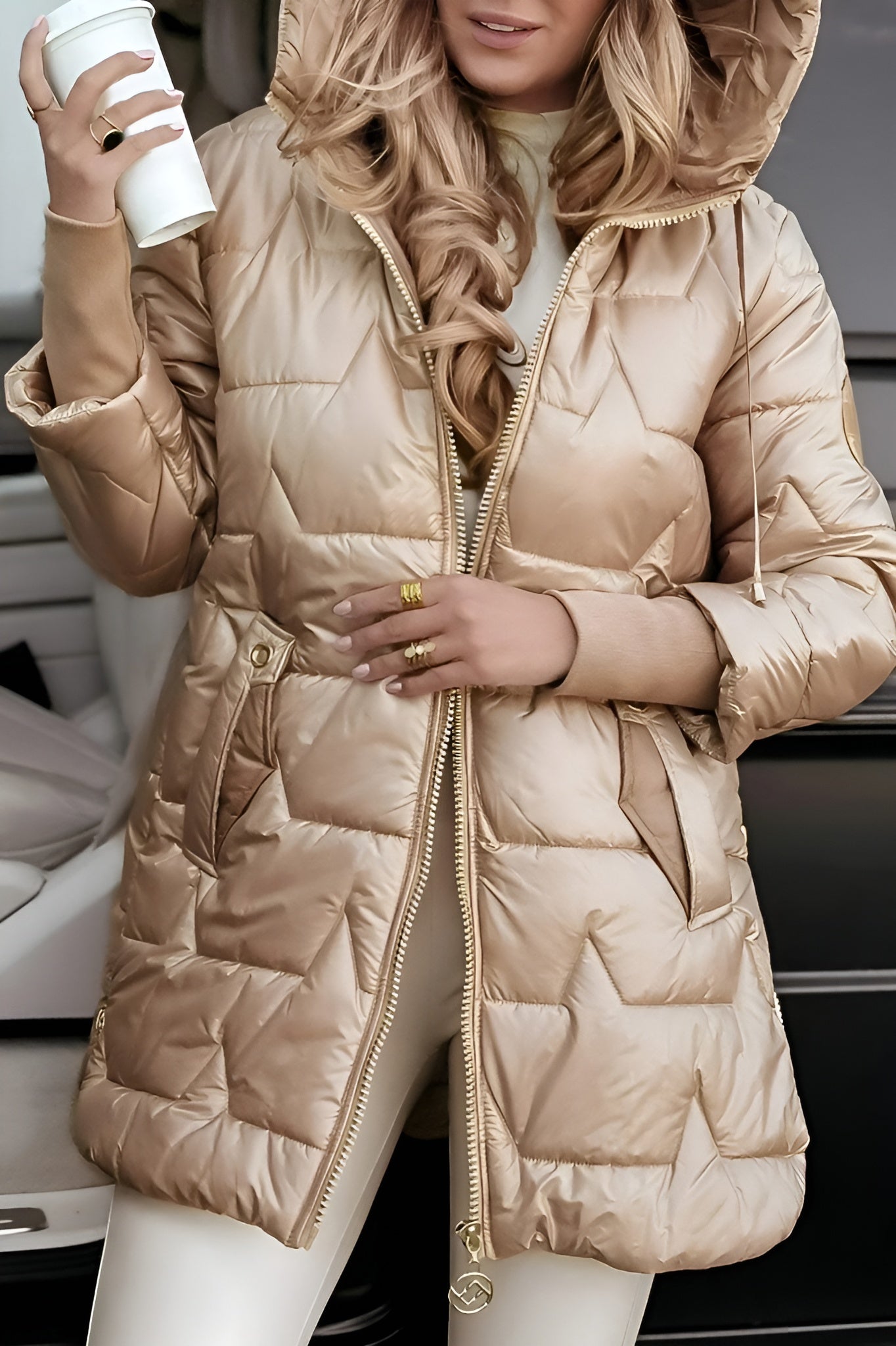 Élise™ | Manteau d'hiver élégant avec capuche et rembourrage