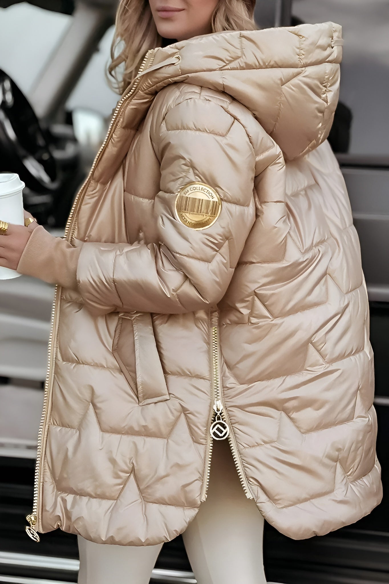 Élise™ | Manteau d'hiver élégant avec capuche et rembourrage