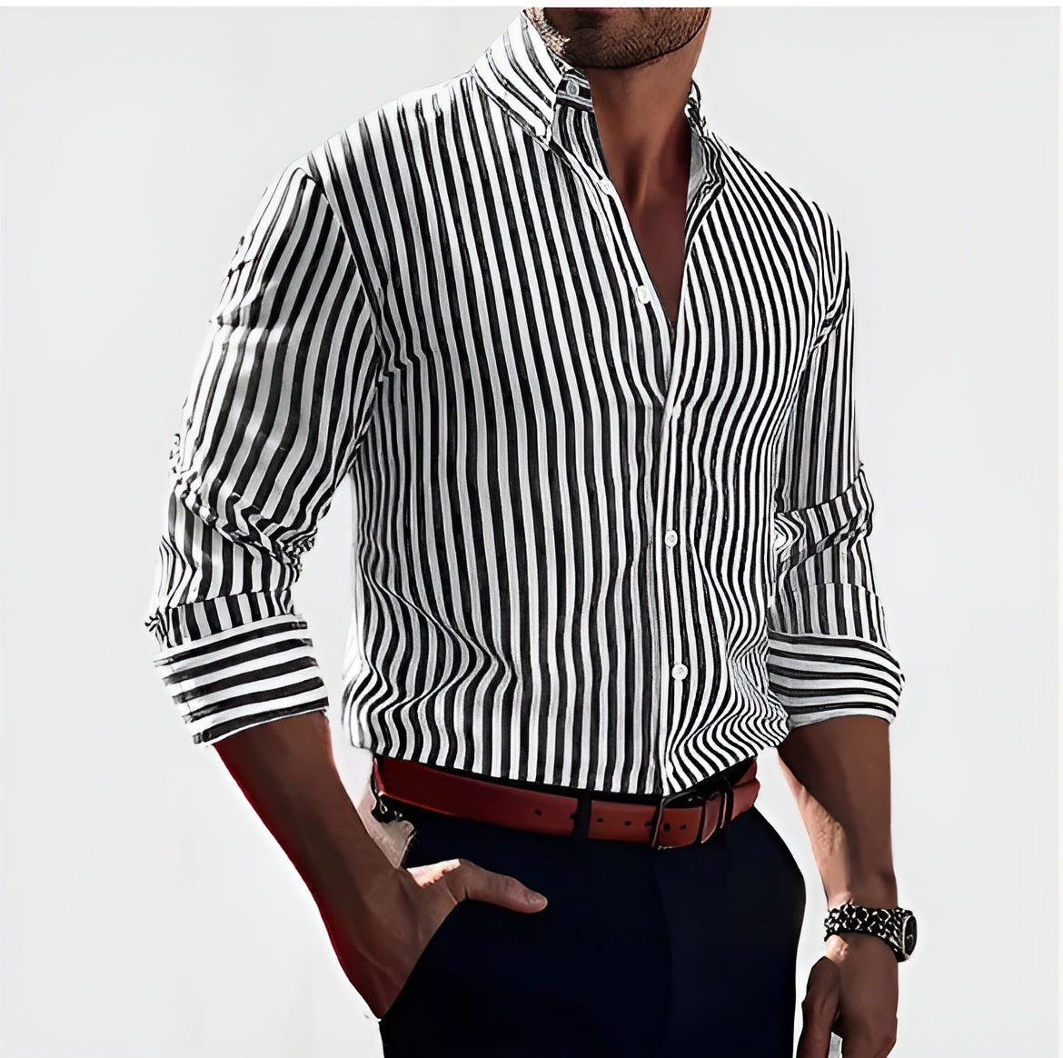 Théo™ | Chemise rayée pour homme