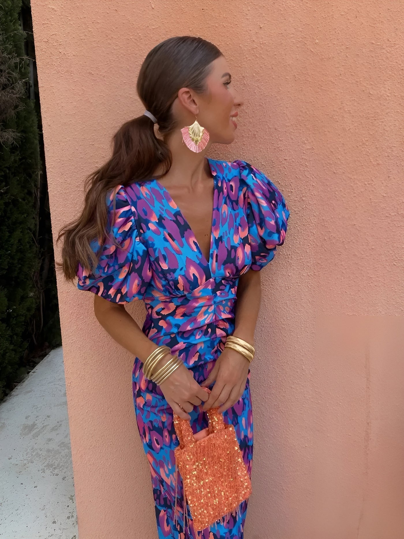 Ophélie™ | Robe midi plissée colorée
