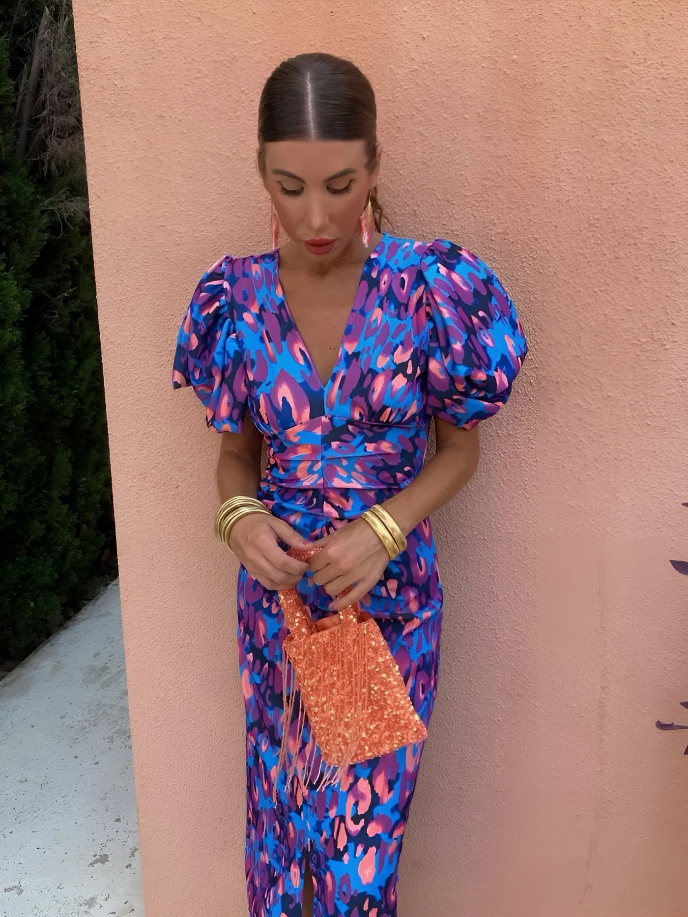 Ophélie™ | Robe midi plissée colorée