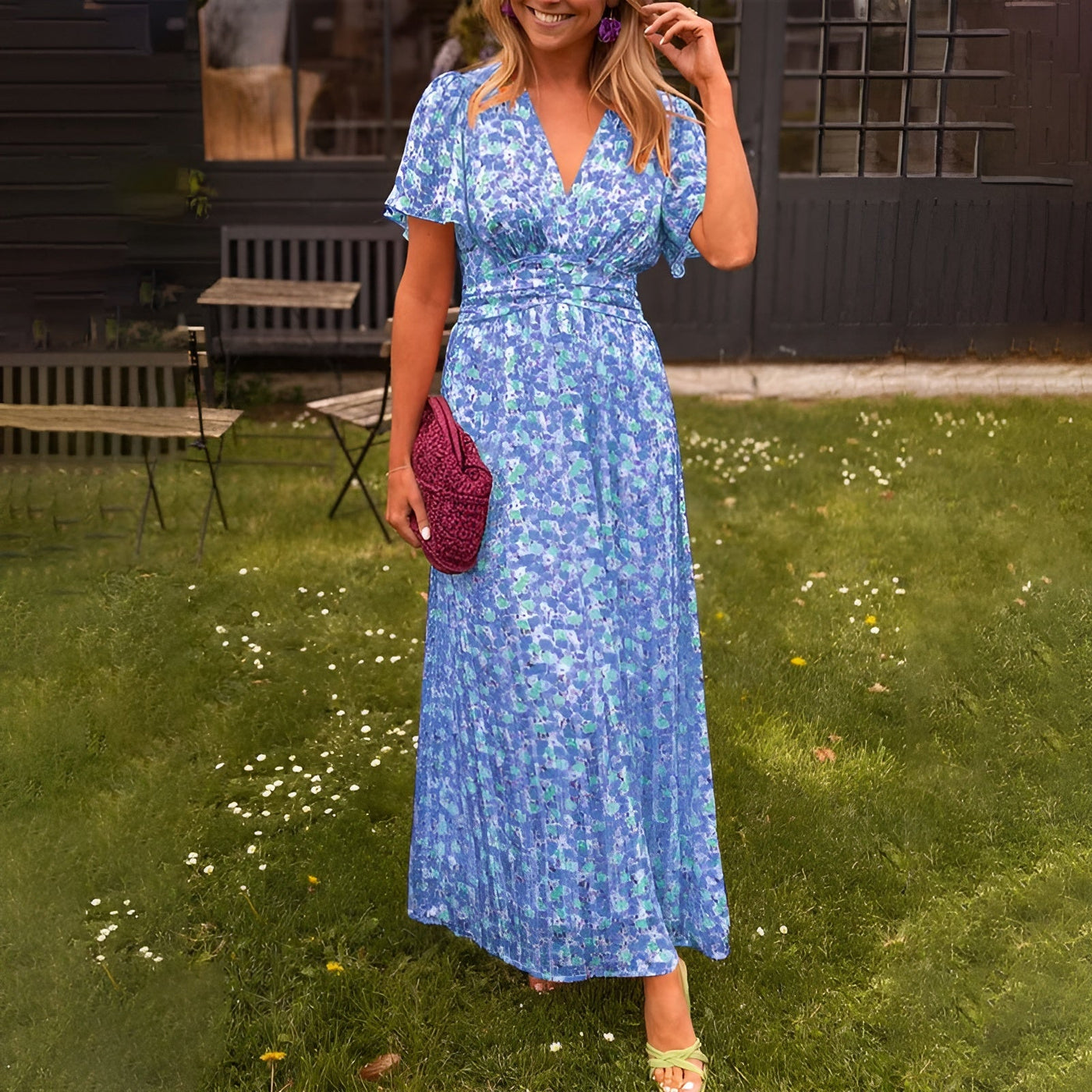 Fabiola™ | Classic V-Neck Dress