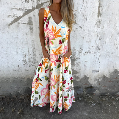 Felicia™ | Robe longue à encolure en V